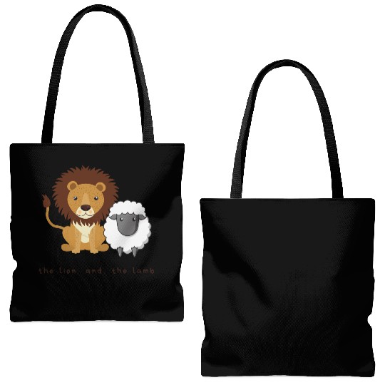 The Lion and the Lamb Tote Bags (AOP)