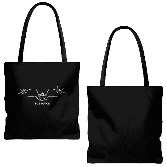 Lockheed Martin F-22 Raptor Tote Bags (AOP)