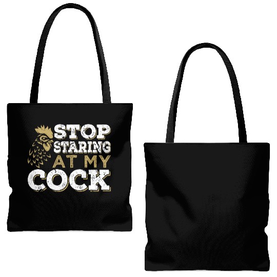Chicken Cock Penis joke Sexual Tote Bags (AOP)