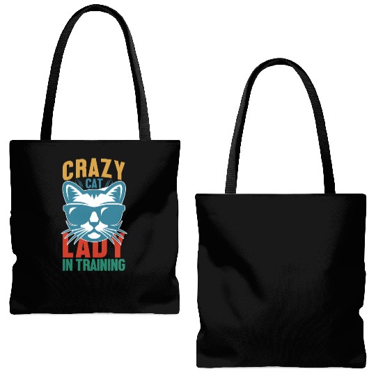 Crazy cat lady Tote Bags (AOP)
