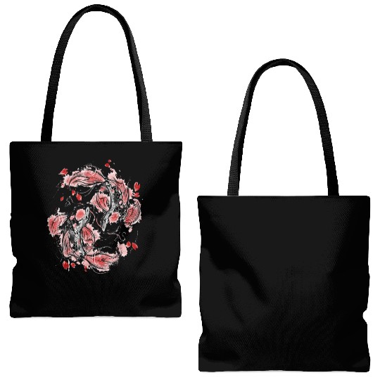 Japanese Koi Fish I Koi Carp Pond Japan Tattoo Tote Bags (AOP)