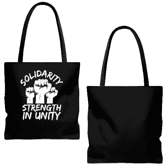 Solidarity Strength In Unity Labor Day Union Tote Bags (AOP)