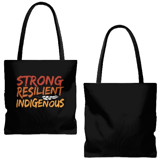 Strong Resilient Indigenous Americans Anti Tote Bags (AOP)