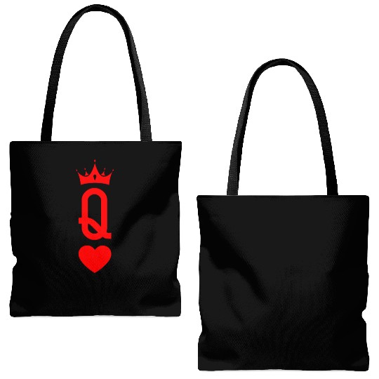 Queen of Heart King Queen Couple Halloween Costume Tote Bags (AOP)