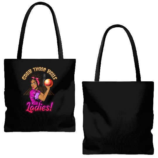 Vintage Grab Those Ball Ladies For Bowling Player Tote Bags (AOP)