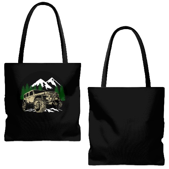 Mountain Jeep Tote Bags (AOP)