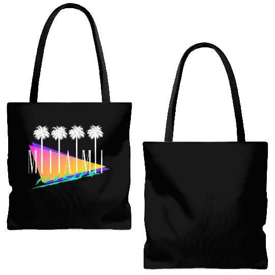 Miami Florida Retro Style Tote Bags (AOP)
