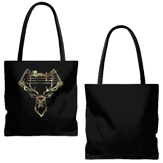 Bow & arrow deer hunter bow hunting deer hunting Tote Bags (AOP)