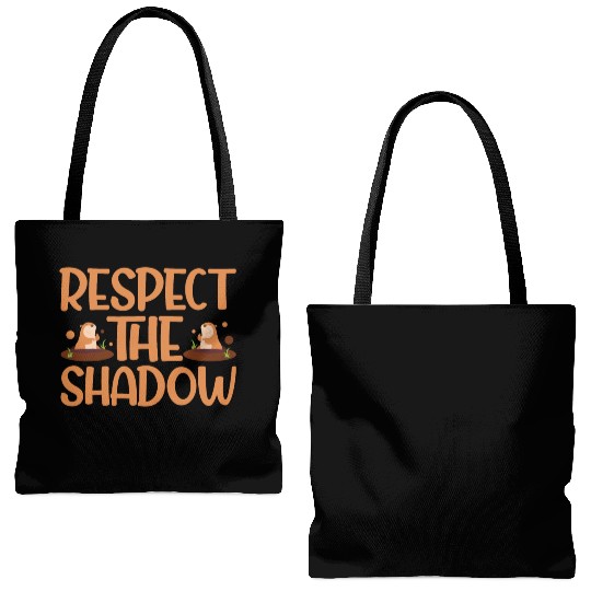 Groundhog Day Respect the Shadow Tote Bags (AOP)