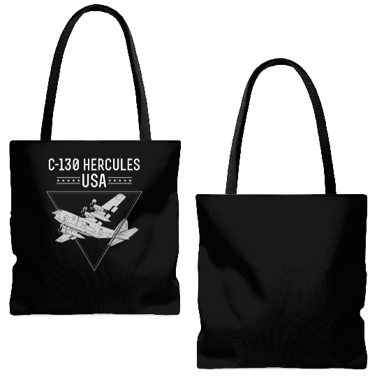 C 130 Hercules US Airborne Fighter Pilot Tote Bags (AOP)