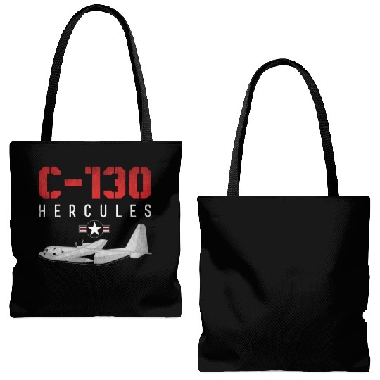 C 130 Hercules US Airborne Fighter Pilot Tote Bags (AOP)