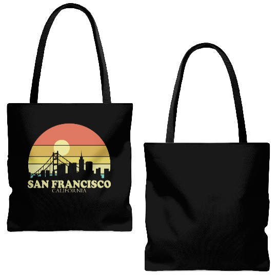 San Francisco Sunset Tote Bags (AOP)