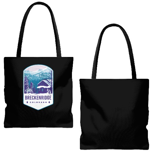 Breckenridge Colorado Ski Badge Tote Bags (AOP)