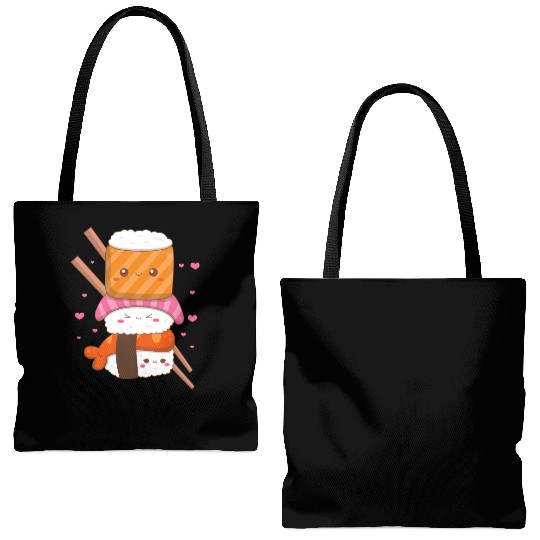 Cute Anime Sushi Tote Bags (AOP)