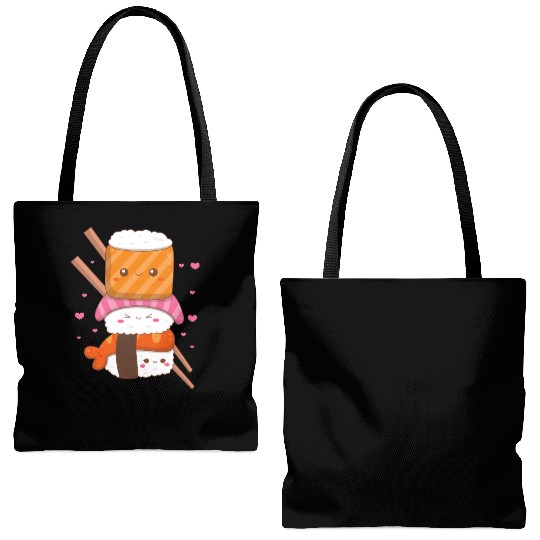 Cute Anime Sushi Tote Bags (AOP)