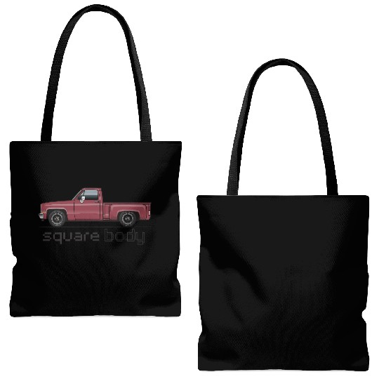 Square Body Carmine Tote Bags (AOP)