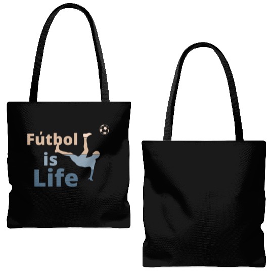 Football is life Tote Bags (AOP)