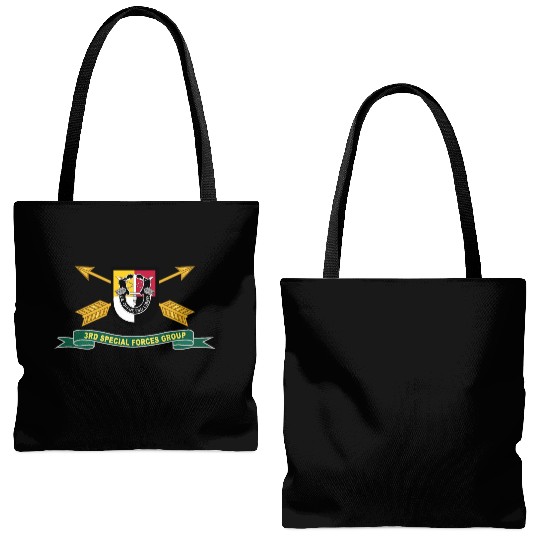 Army 3rd Special Forces Group Flash w Br Ribbon Tote Bags (AOP)