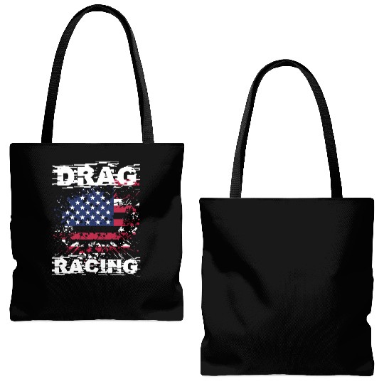 Drag Racing USA Tote Bags (AOP)