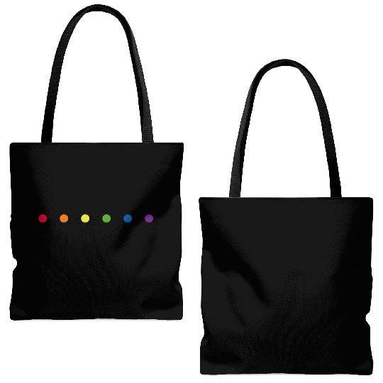 Gay Pride Rainbow Polka Dot - LGBT Polka Dot Day Tote Bags (AOP)