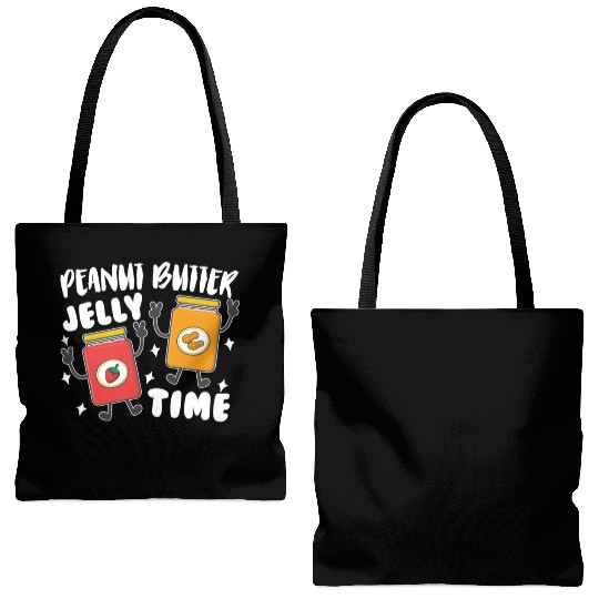 Peanni Butter Jelly Time Friend Peanut Strawberry Tote Bags (AOP)