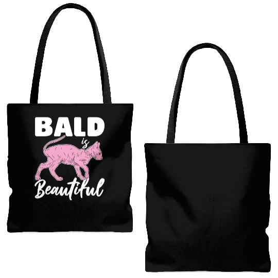 Bald Is Beautiful Sphynx Cat Hair less Sphynx Tote Bags (AOP)