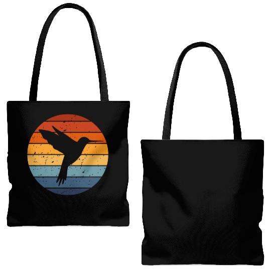 Retro Hummingbird Tote Bags (AOP) For Hummingbird Lover