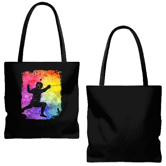 Fencing Retro Tote Bags (AOP)