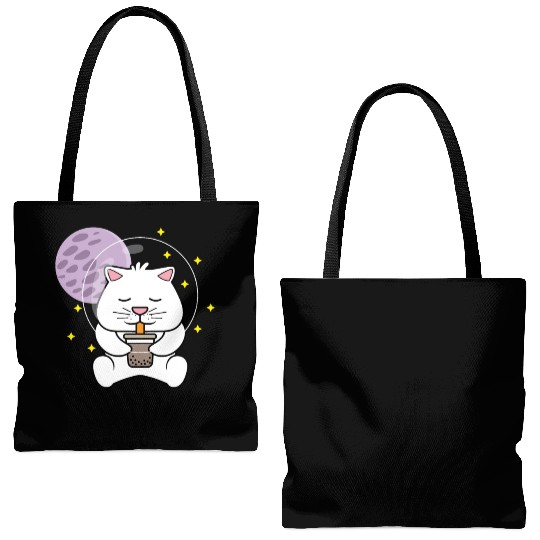 Kawaii Cat Space Pet Lover Gift Tote Bags (AOP)