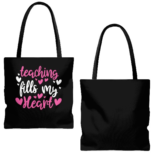 His and Her Valentine Gift Teacher Teaching Fills Tote Bags (AOP)