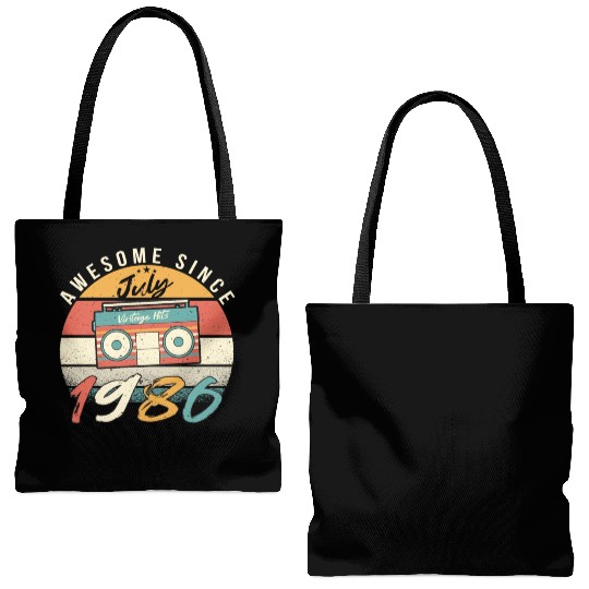 Building Year 1986 In July Tote Bags (AOP)