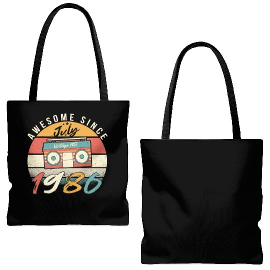 Building Year 1986 In July Tote Bags (AOP)