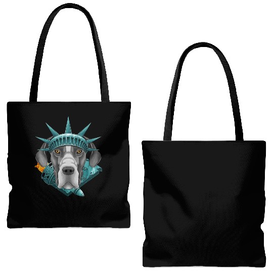 Statue Of Liberty Great Dane 4th Of July Dog USA A Tote Bags (AOP)