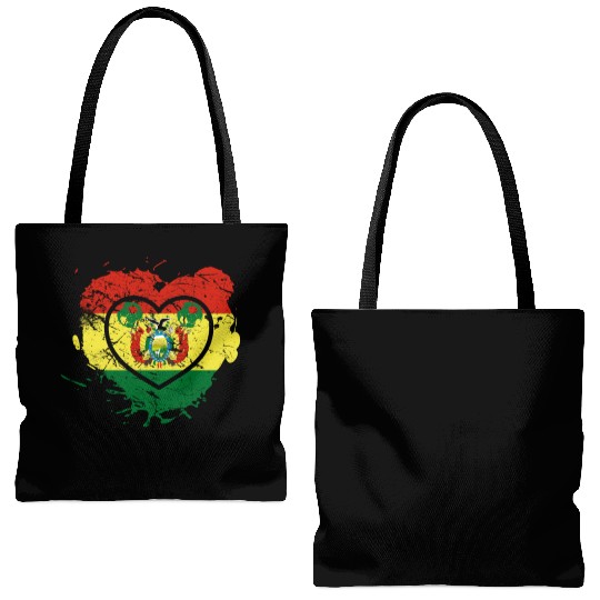 I Love Bolivia, I Love Football Tote Bags (AOP)