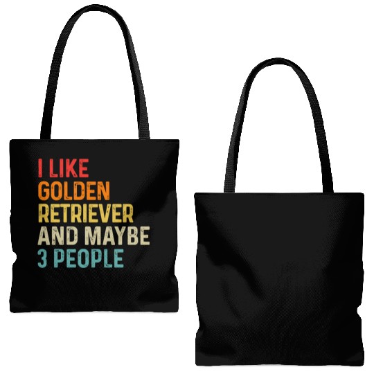I Like Golden Retriever And Maybe 3 People Dog Tote Bags (AOP)