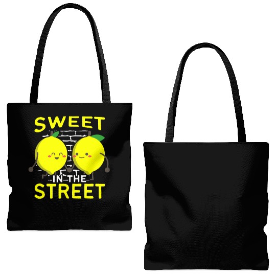 Sweet In The Street Sell Lemonade Funny Lemon Tote Bags (AOP)