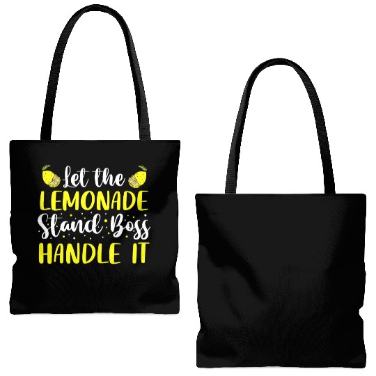 Let The Lemonade Stand Boss Handle It Lemon Juice Tote Bags (AOP)
