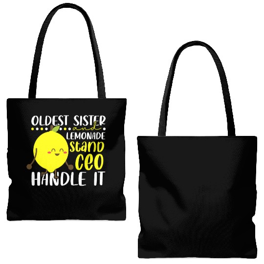 Lemon Juice Business Older Sister & Lemonade Tote Bags (AOP)