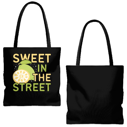 Lemon Juice Sweet In The Street Lemonade Stand Tote Bags (AOP)