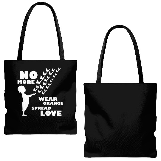 wear orange spread love anti gun violence Tote Bags (AOP)