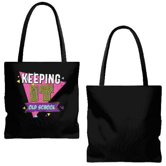 Keeping It Old School Retro Tote Bags (AOP)