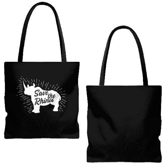 Save the Rhinos Vegan Gift Tote Bags (AOP)