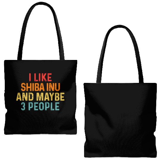 I Like Shiba Inu And Maybe 3 People Dog Lover Tote Bags (AOP)