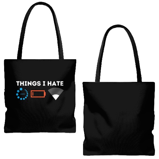 Things I Hate Gamer Computer Science Programmer & Tote Bags (AOP)