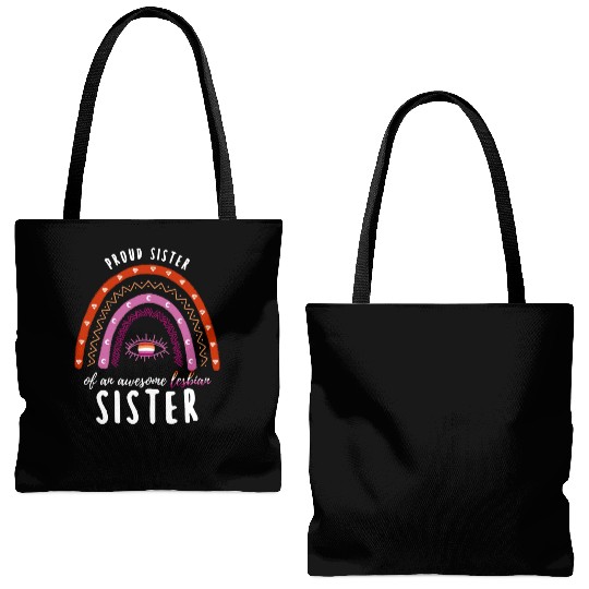 Rainbow Sister Lesbian Sister Tote Bags (AOP)