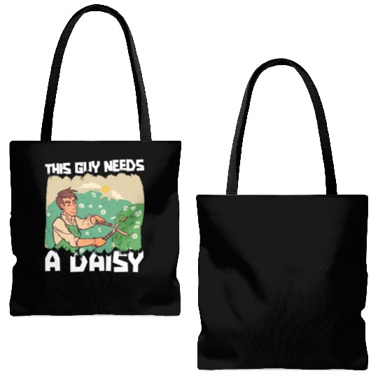 Daisy Garden Gardening Gardener Tote Bags (AOP)