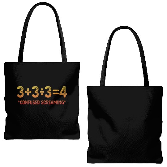 Funny Math Formula, Confused Screaming, Nerd Cool Tote Bags (AOP)