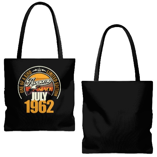 Awesome since July 1962 60th birthday saying 60 Tote Bags (AOP)