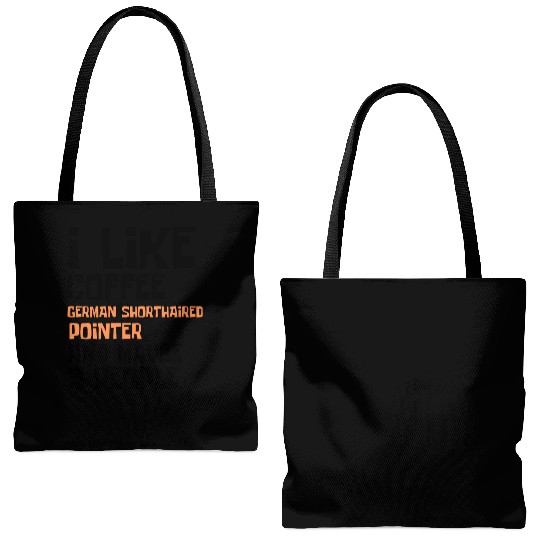 I Like Coffee German Shorthaired and 3 People Tote Bags (AOP)