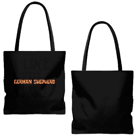 I Like Coffee German shepherd And Maybe 3 People Tote Bags (AOP)